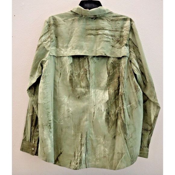 The North Face Women's Sz XL Green First Trail UPF L/S Button-Up Shirt $79+ - Picture 2 of 12